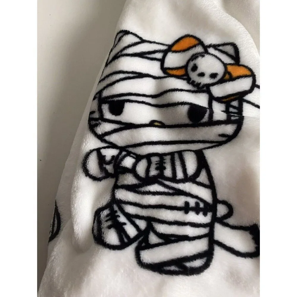 2 Pack Hello Kitty Halloween Throw Blanket Witch Broom Ghost Mummy Pumpkin‎ NEW